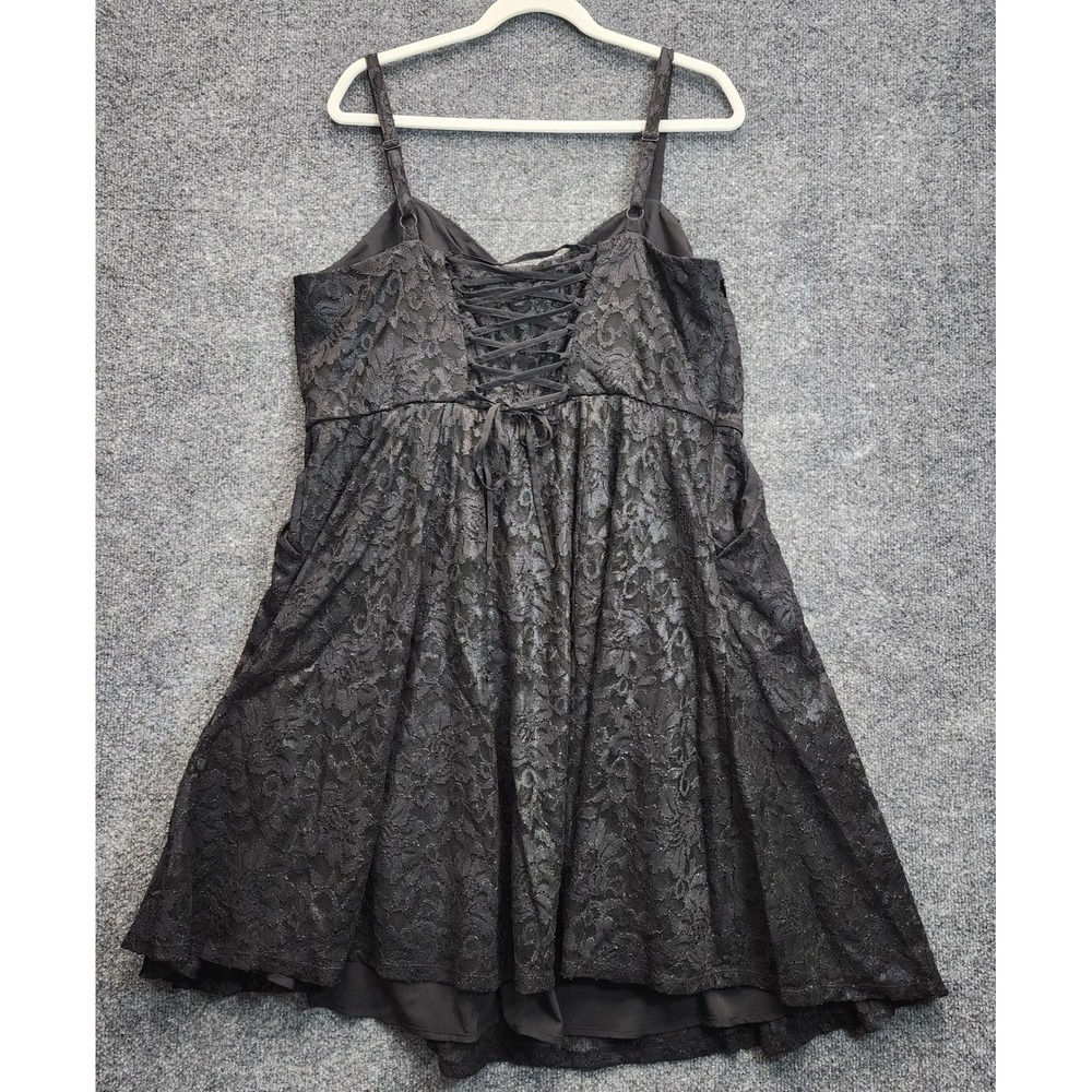 Torrid Womens Black Floral Lace Gothic Whimsigoth Fit Flare Party Dress Size 14 - Picture 11 of 11
